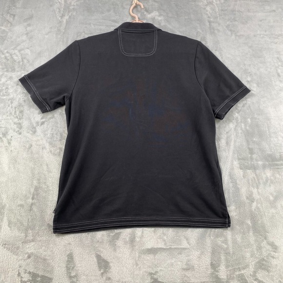 Tommy Bahama Island Zone Polo Men's Large Black Supima Trim Fit Shirt - Picture 8 of 9